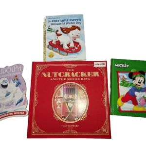 Christmas books NEW lot of 4 Christmas includes Disney, Nutcracker exclu…